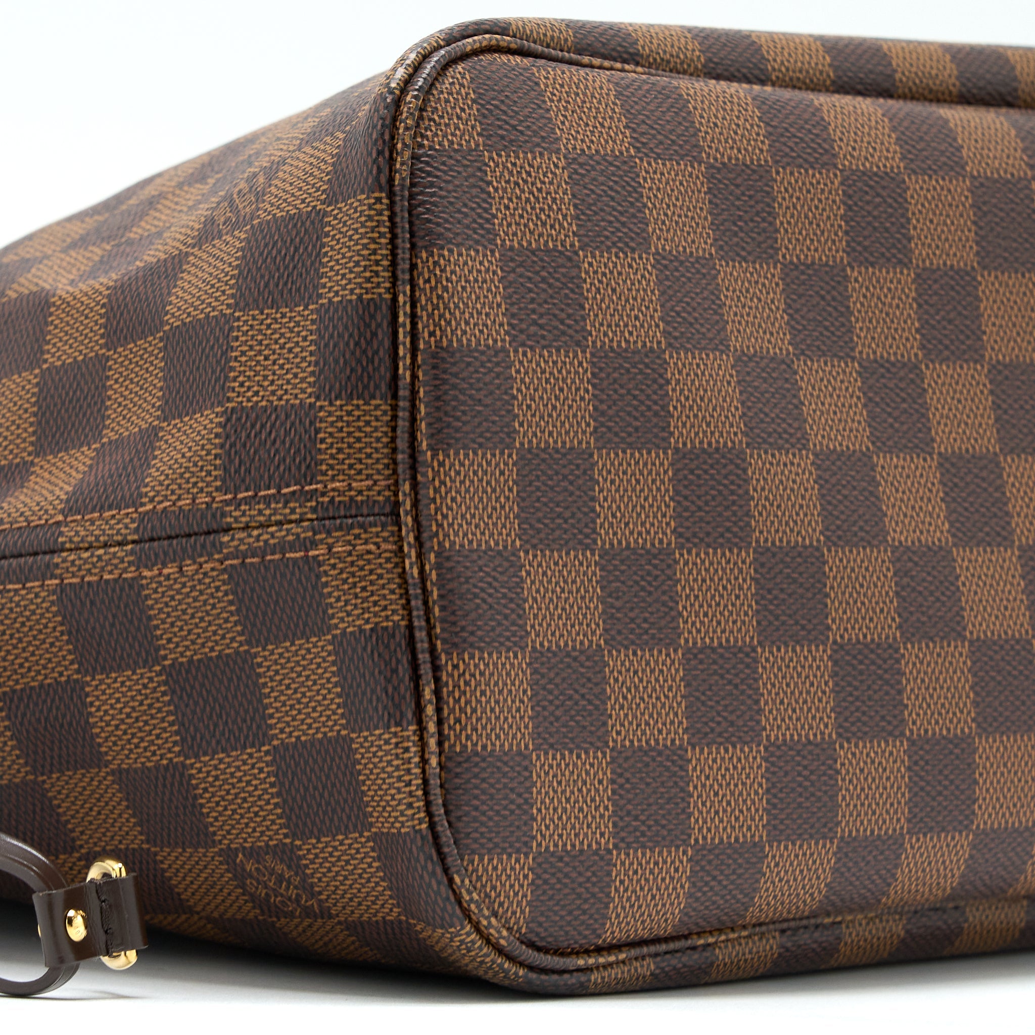 AAA Replica Louis Vuitton LV NEVERFULL MM DAMIER EBENE GHW WITH INITIAL S.S