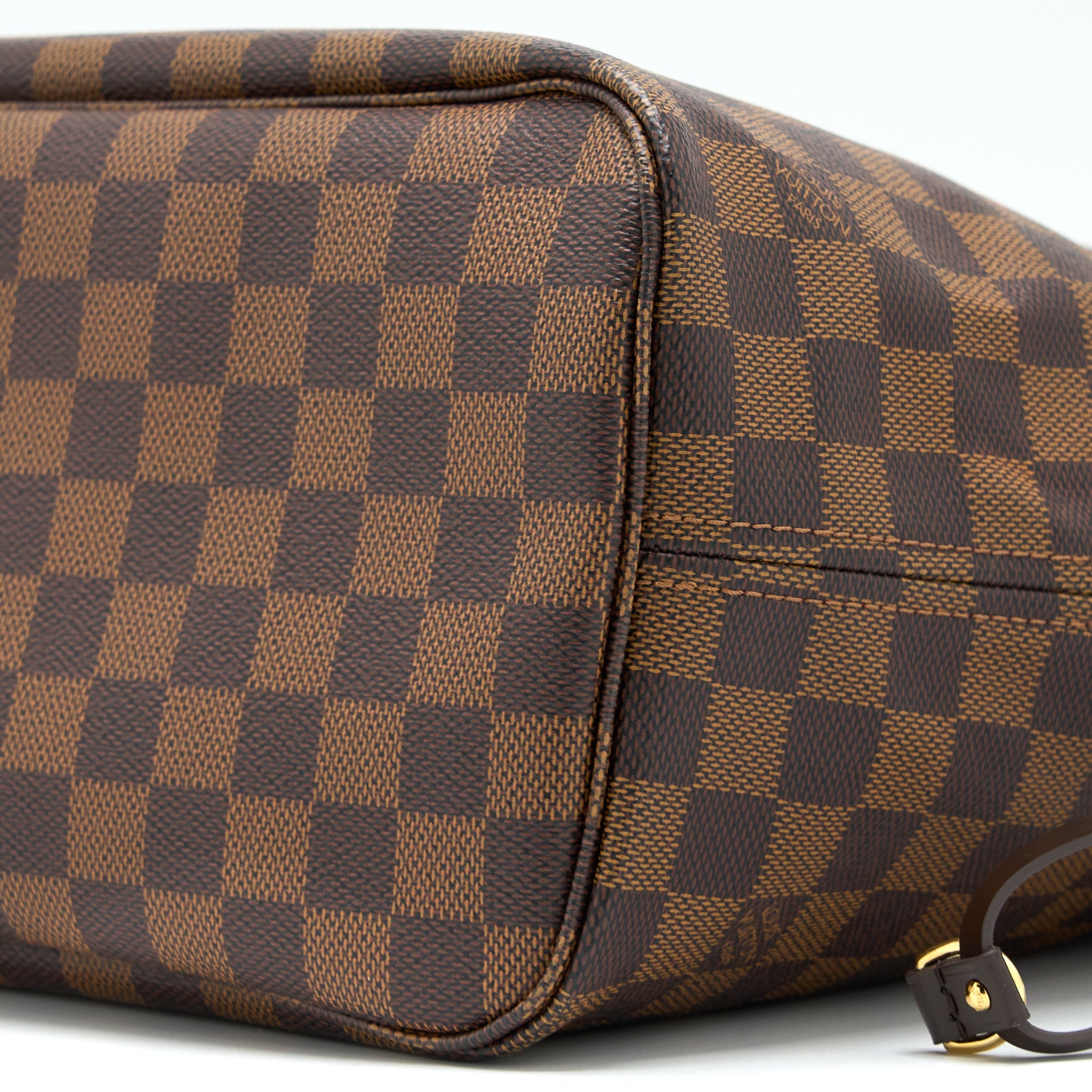 AAA Replica Louis Vuitton LV NEVERFULL MM DAMIER EBENE GHW WITH INITIAL S.S