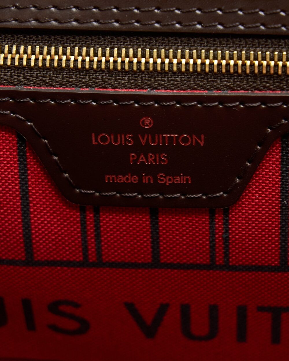 AAA Replica Louis Vuitton LV NEVERFULL MM DAMIER EBENE GHW WITH INITIAL S.S