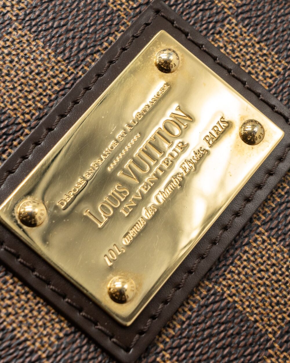 AAA Replica Louis Vuitton LV HAMSTEAD TOTE BAG DAMIER EBENE GHW