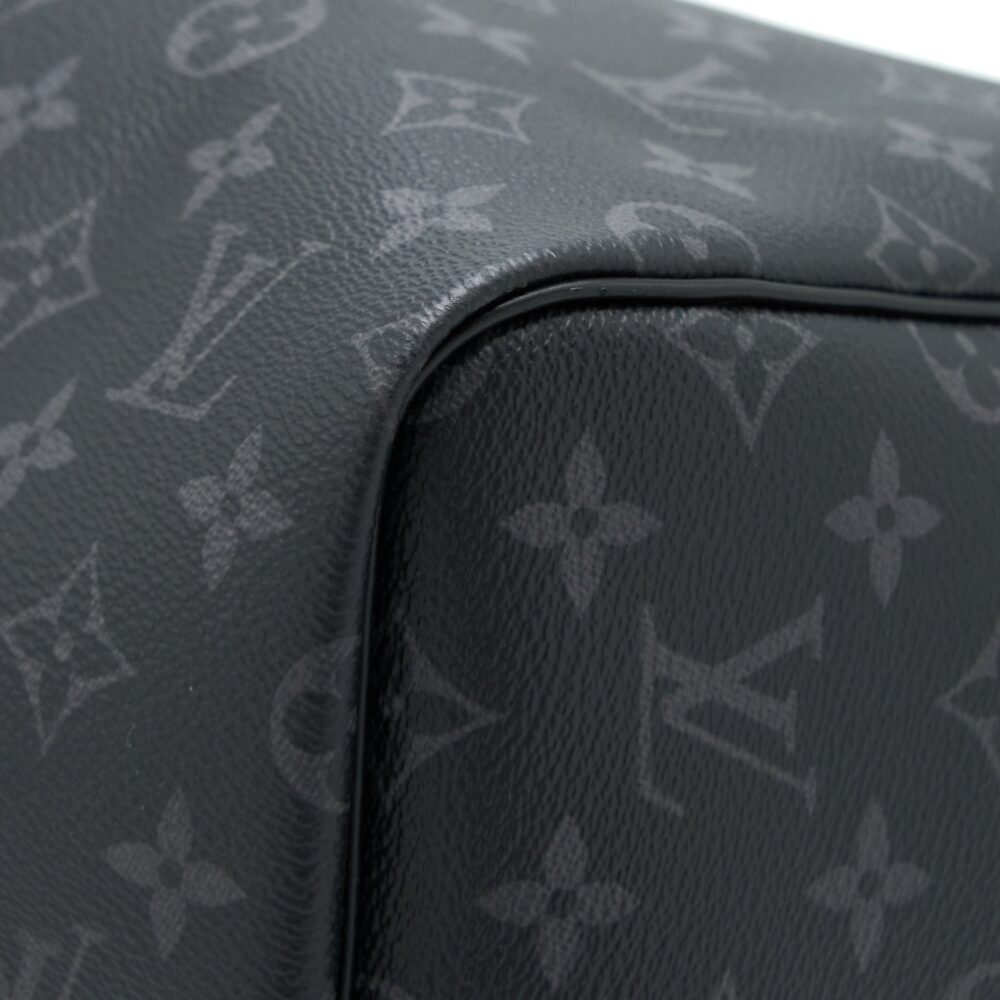 AAA Replica Louis Vuitton LV KEEPALL 55 WITH SHOULDER STRAP MONOGRAM ECLIPSE CANVAS SHW