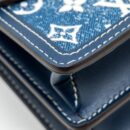 AAA Replica Louis Vuitton LV MINI DAUPHINE DENIM BLUE GHW