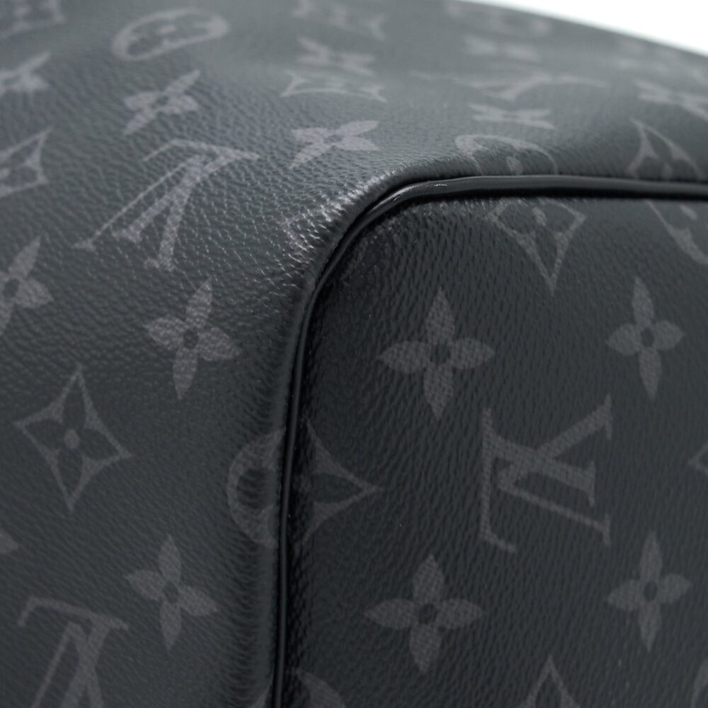 AAA Replica Louis Vuitton LV KEEPALL 55 WITH SHOULDER STRAP MONOGRAM ECLIPSE CANVAS SHW