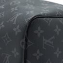 AAA Replica Louis Vuitton LV KEEPALL 55 WITH SHOULDER STRAP MONOGRAM ECLIPSE CANVAS SHW