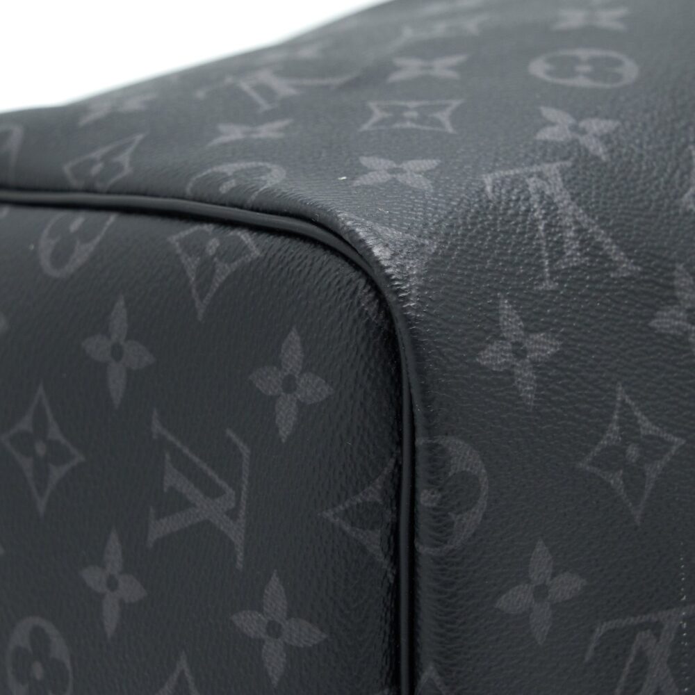 AAA Replica Louis Vuitton LV KEEPALL 55 WITH SHOULDER STRAP MONOGRAM ECLIPSE CANVAS SHW
