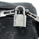 AAA Replica Louis Vuitton LV KEEPALL 55 WITH SHOULDER STRAP MONOGRAM ECLIPSE CANVAS SHW