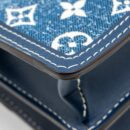 AAA Replica Louis Vuitton LV MINI DAUPHINE DENIM BLUE GHW