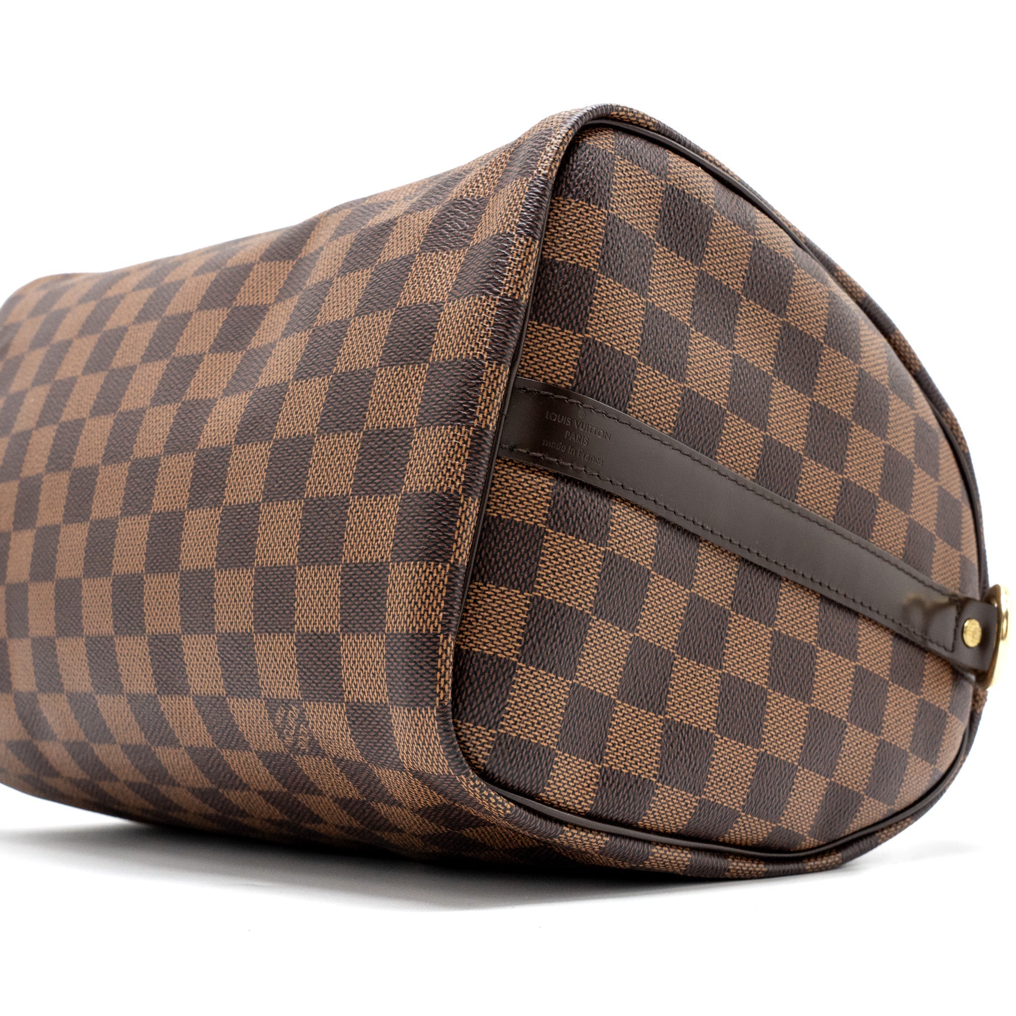AAA Replica Louis Vuitton LV SPEEDY BANDOULIERE 30 DAMIER EBENE GHW
