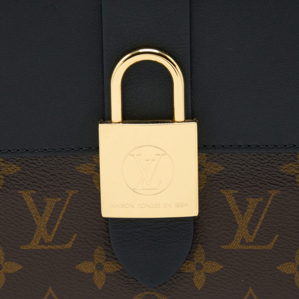 AAA Replica Louis Vuitton LV LOCKY BB MONOGRAM CANVAS/LEATHER BLACK GHW