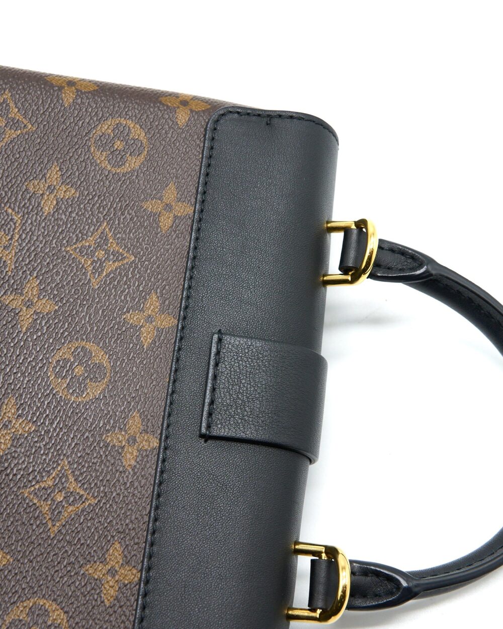 AAA Replica Louis Vuitton LV LOCKY BB MONOGRAM CANVAS/LEATHER BLACK GHW