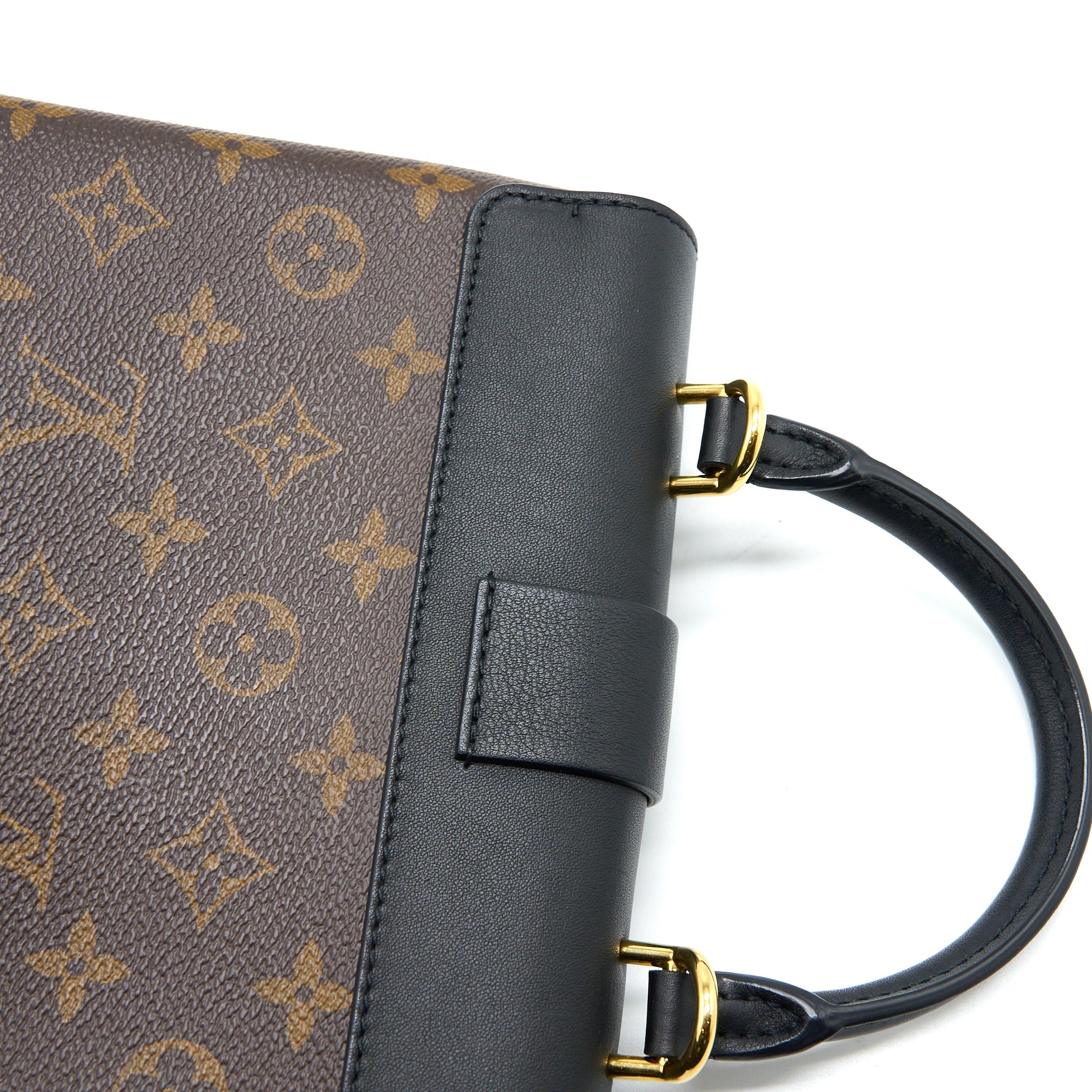 AAA Replica Louis Vuitton LV LOCKY BB MONOGRAM CANVAS/LEATHER BLACK GHW