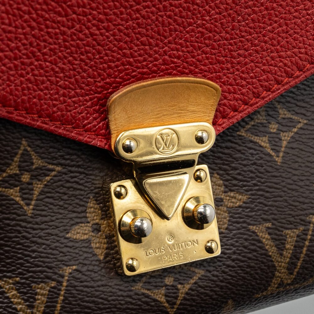 AAA Replica Louis Vuitton LV PALLAS CHAIN BAG MONOGRAM CANVAS / CALFSKIN RED GHW