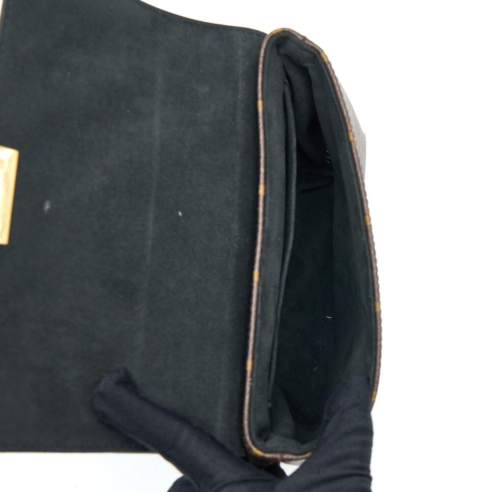 AAA Replica Louis Vuitton LV LOCKY BB MONOGRAM CANVAS/LEATHER BLACK GHW