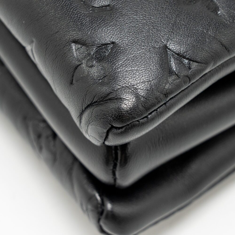 AAA Replica Louis Vuitton LV COUSSIN PM LAMBSKIN BLACK GHW