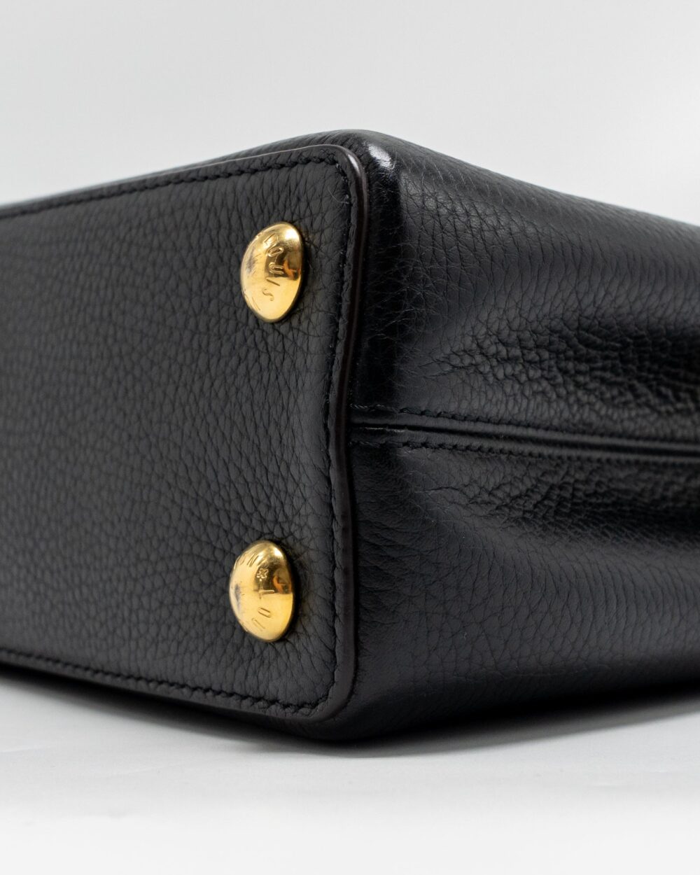 AAA Replica Louis Vuitton LV CAPUCINES BB CALFSKIN BLACK GHW