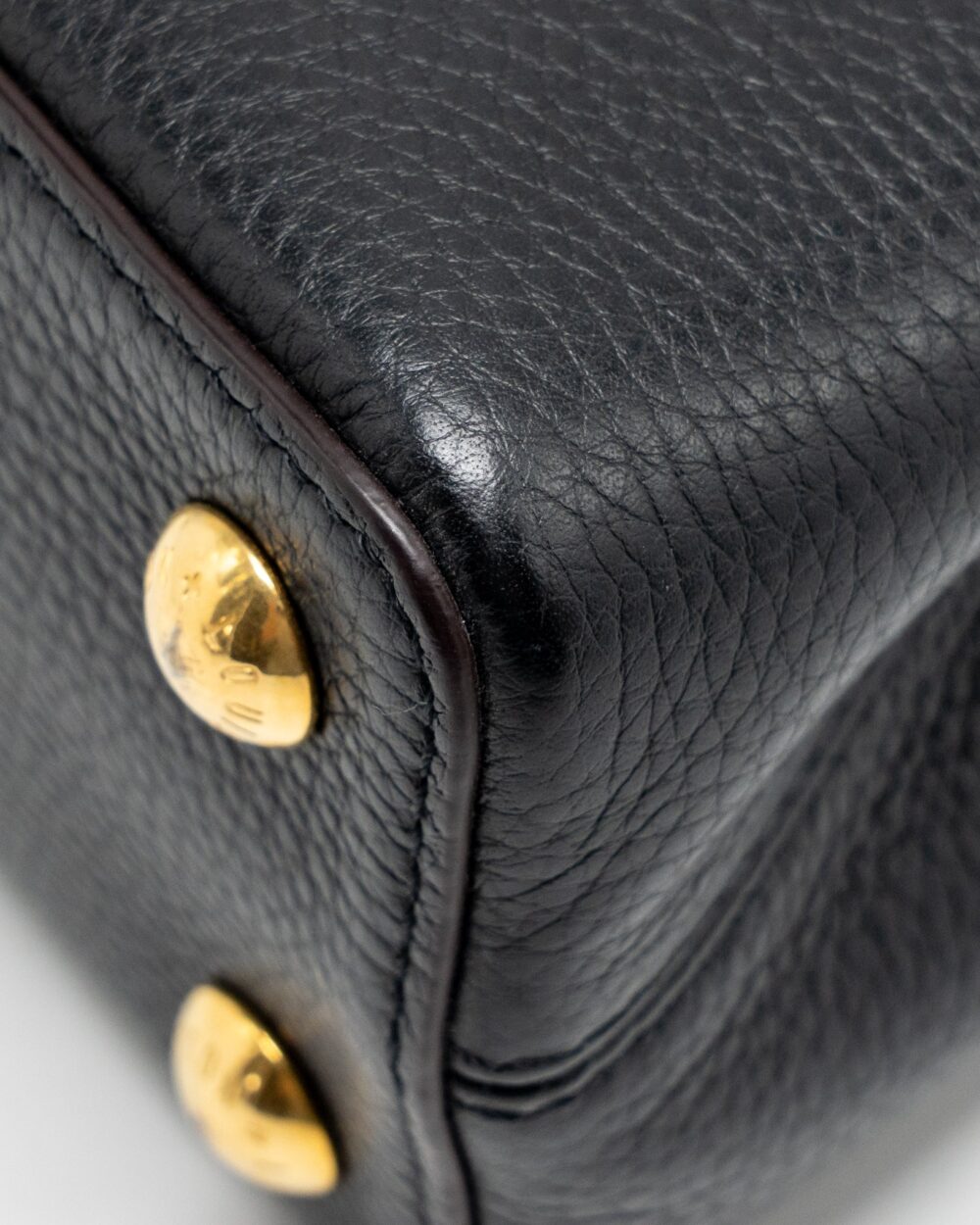 AAA Replica Louis Vuitton LV CAPUCINES BB CALFSKIN BLACK GHW