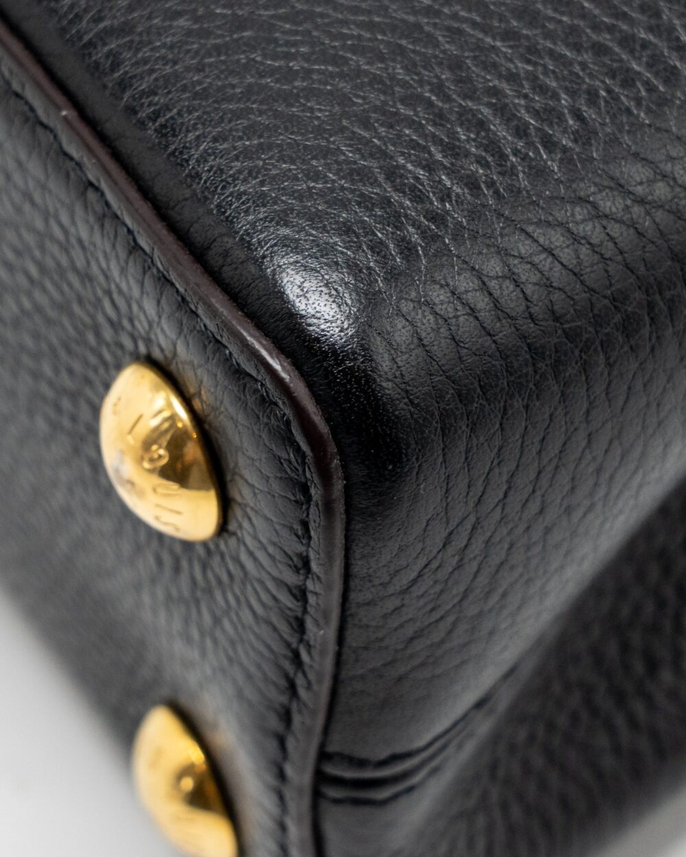 AAA Replica Louis Vuitton LV CAPUCINES BB CALFSKIN BLACK GHW