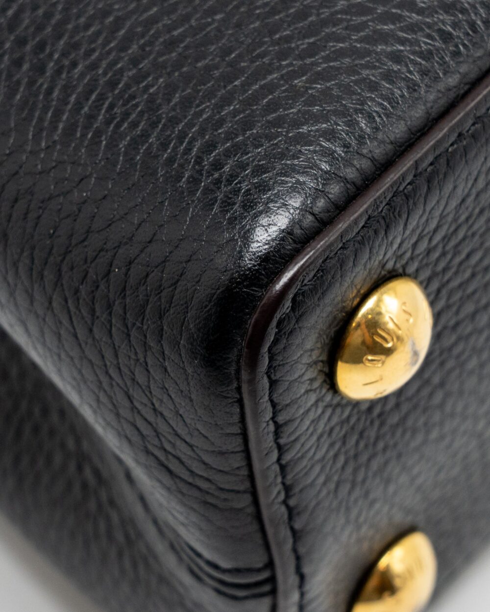 AAA Replica Louis Vuitton LV CAPUCINES BB CALFSKIN BLACK GHW