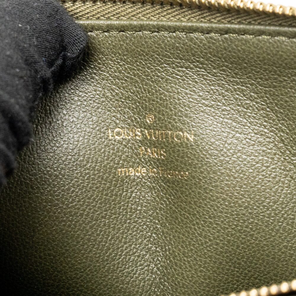 AAA Replica Louis Vuitton LV COUSSIN MM MONOGRAM-EMBOSSED PUFFY LAMBSKIN KHAKI GHW