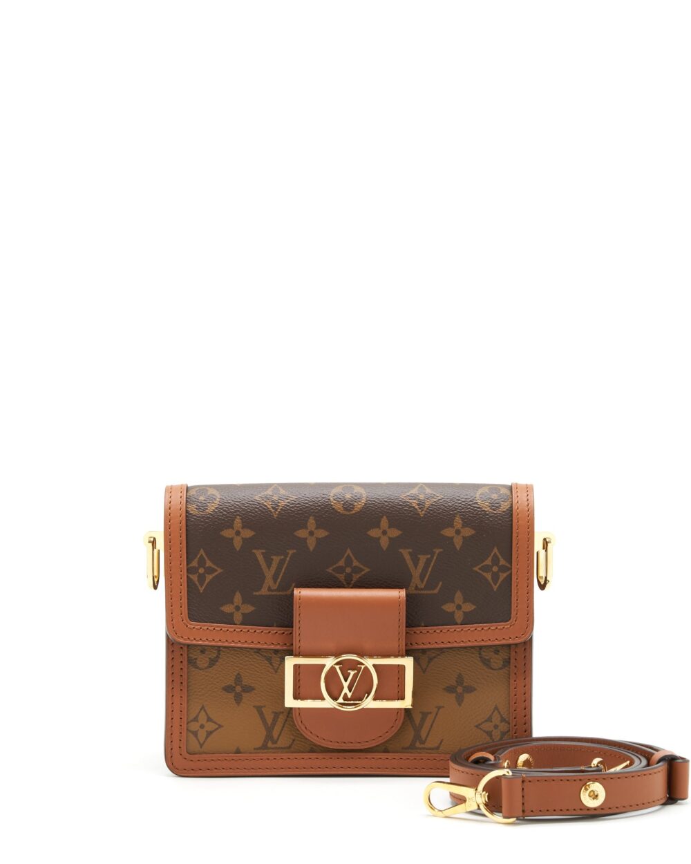 AAA Replica Louis Vuitton LV MINI DAUPHINE MONOGRAM REVERSE CANVAS
