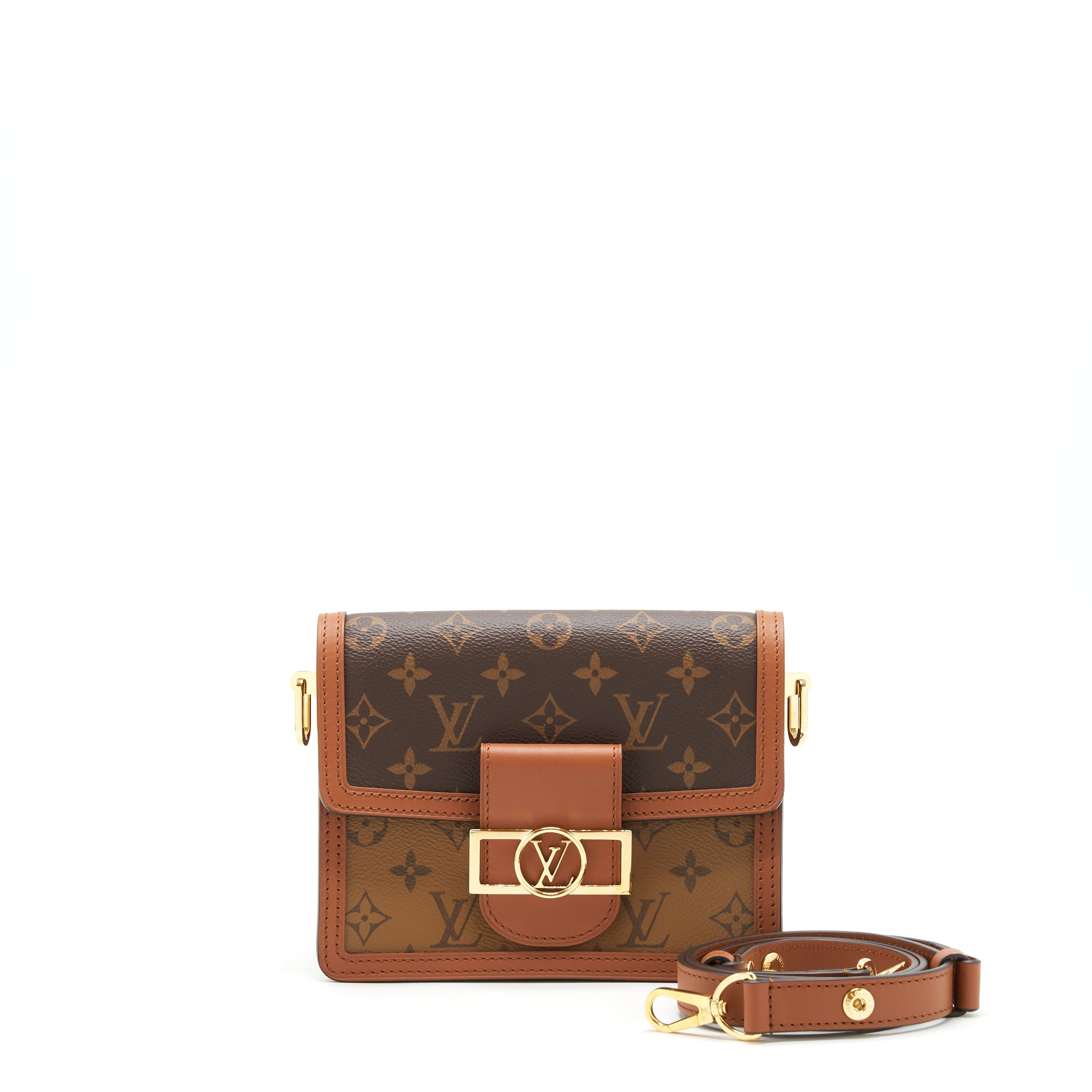 AAA Replica Louis Vuitton LV MINI DAUPHINE MONOGRAM REVERSE CANVAS