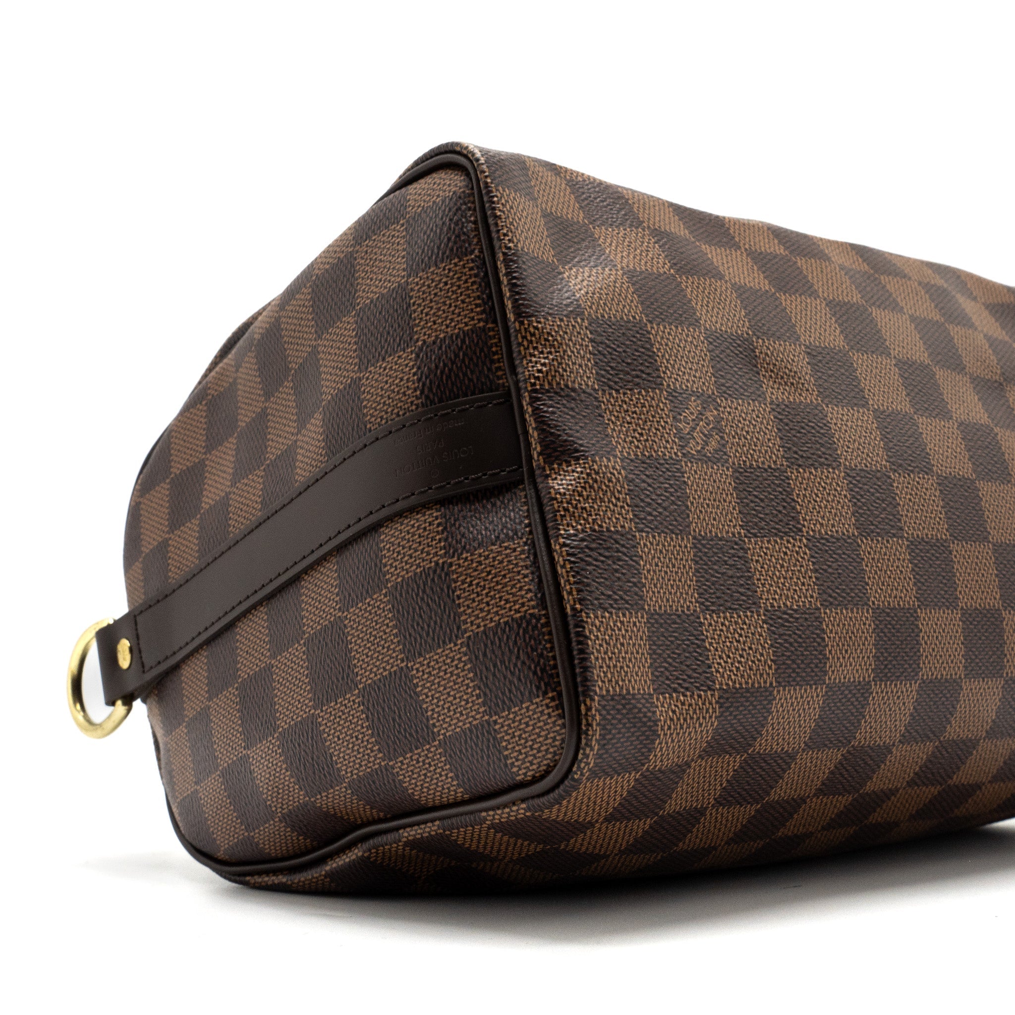 AAA Replica Louis Vuitton LV SPEEDY BANDOULIERE 25 DAMIER EBENE CANVAS GHW(NEW VERSION)