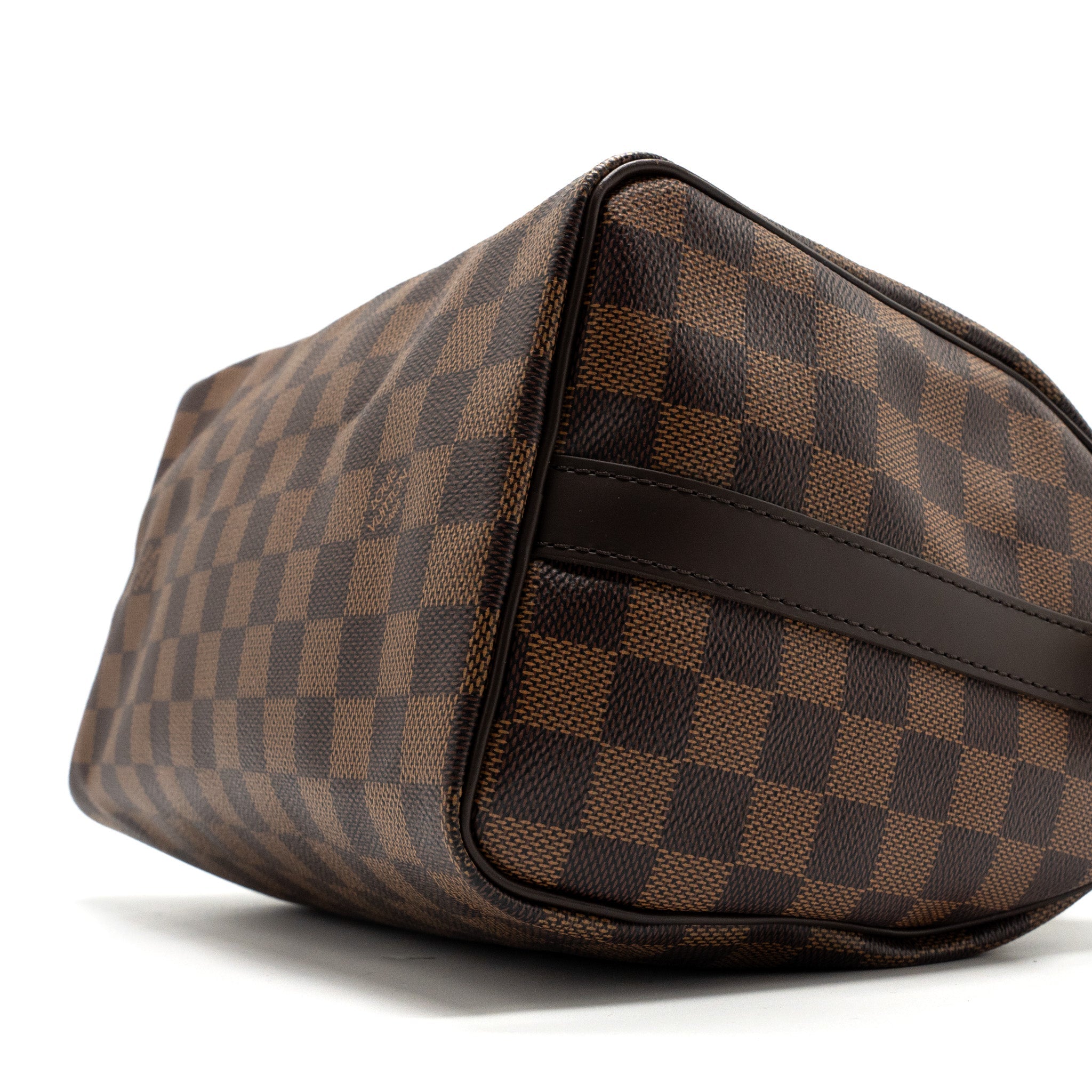 AAA Replica Louis Vuitton LV SPEEDY BANDOULIERE 25 DAMIER EBENE CANVAS GHW(NEW VERSION)