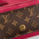 AAA Replica Louis Vuitton LV FLORE CHAIN WALLET MONOGRAM CANVAS/ DARK RED GHW