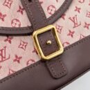 AAA Replica Louis Vuitton LV VINTAGE FLAP SHOULDER BAG FABRIC / LEATHER DARK PINK GHW