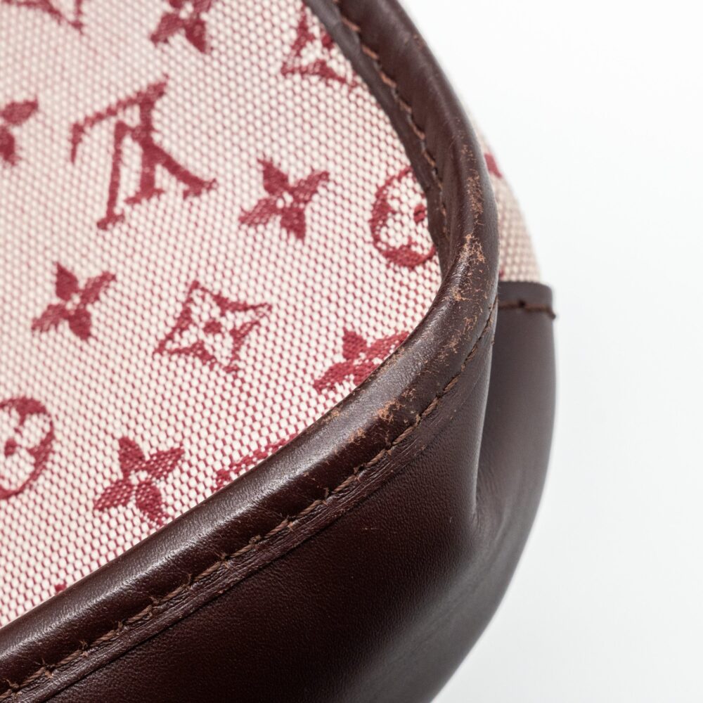 AAA Replica Louis Vuitton LV VINTAGE FLAP SHOULDER BAG FABRIC / LEATHER DARK PINK GHW
