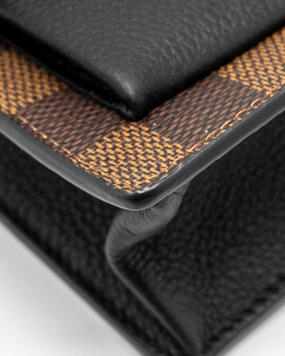 AAA Replica Louis Vuitton LV VAVIN CHAIN WALLET DAMIER EBENE CANVAS GHW