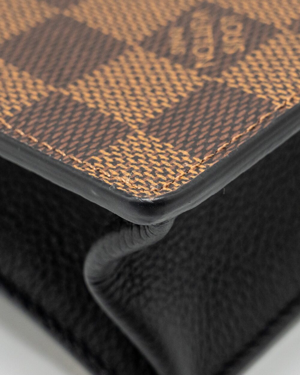 AAA Replica Louis Vuitton LV VAVIN CHAIN WALLET DAMIER EBENE CANVAS GHW