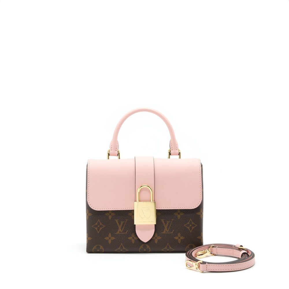 AAA Replica Louis Vuitton LV LOCKY BB MONOGRAM CANVAS / ROSE POUDRE