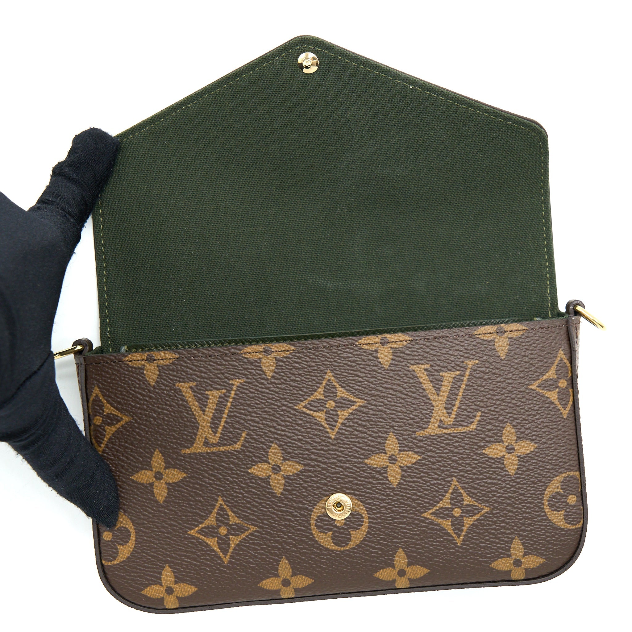 AAA Replica Louis Vuitton LV FELICIE STRAP&GO MONOGRAM CANVAS GHW