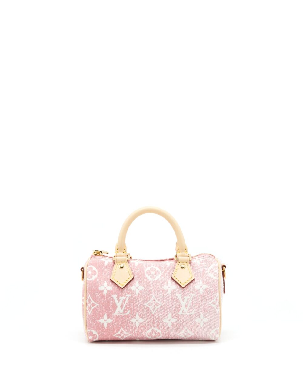 AAA Replica Louis Vuitton LV NANO SPEEDY MONOGRAM JACQUARD DENIM PINK