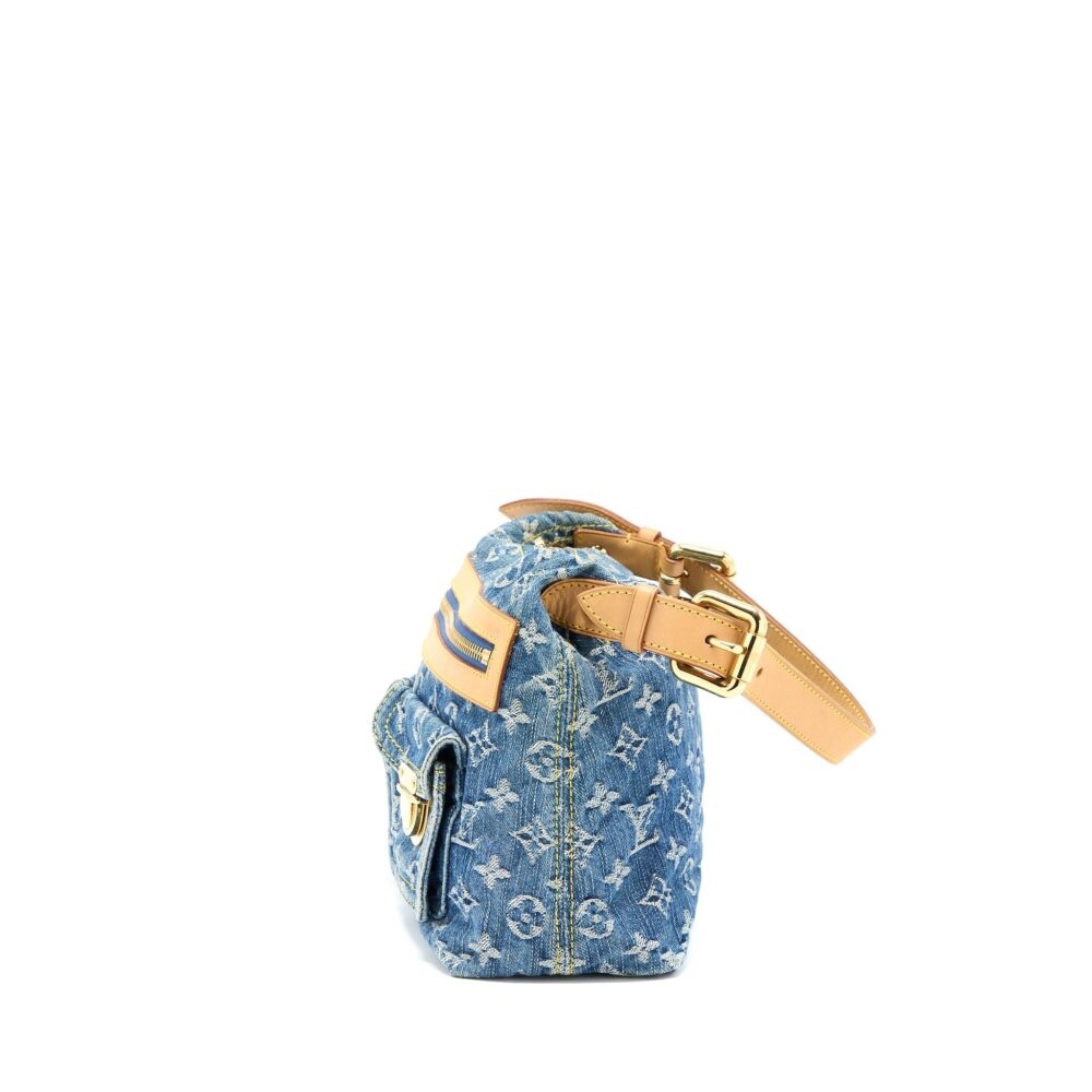 AAA Replica Louis Vuitton LV BUGGY BAG MONOGRAM DENIM GHW