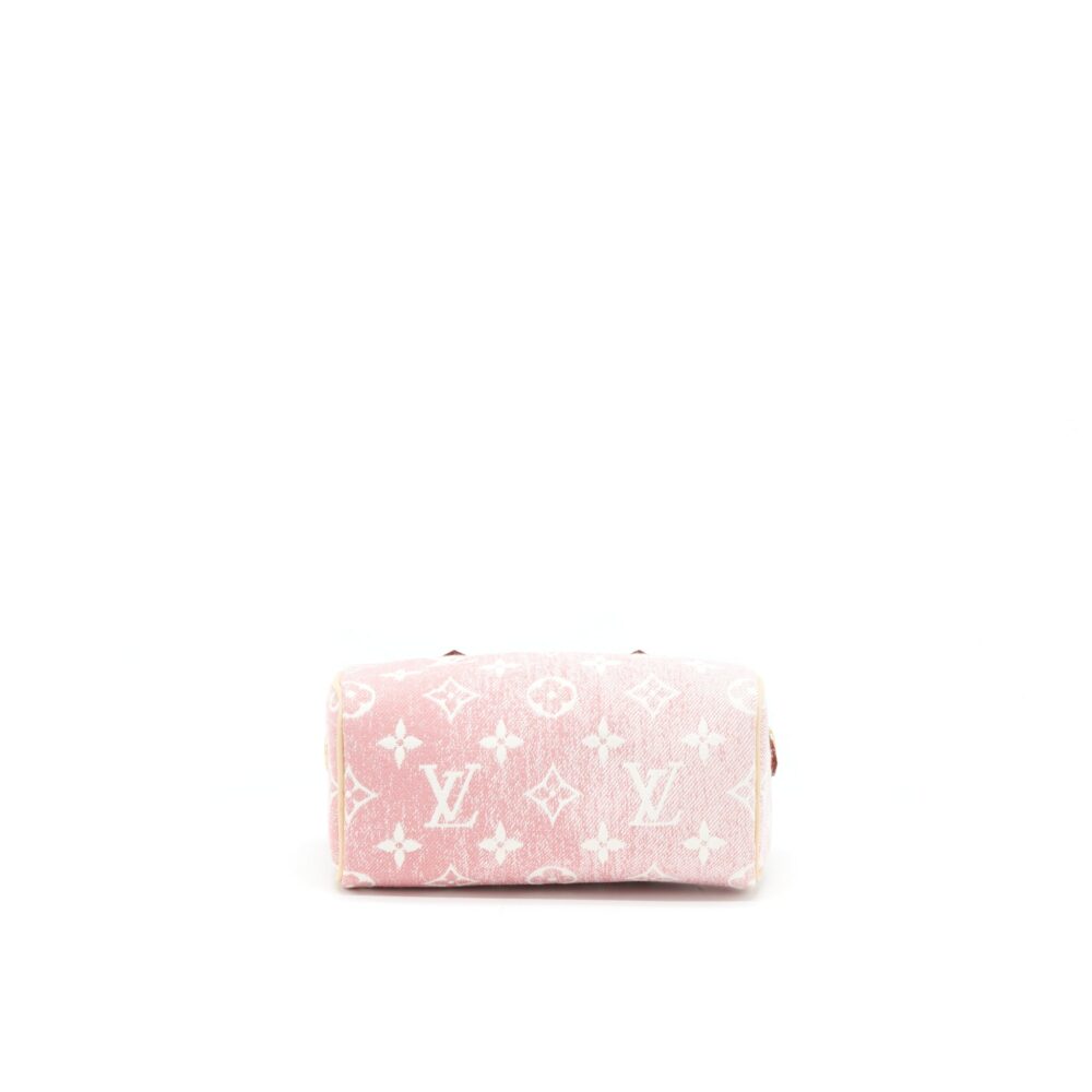 AAA Replica Louis Vuitton LV NANO SPEEDY MONOGRAM JACQUARD DENIM PINK