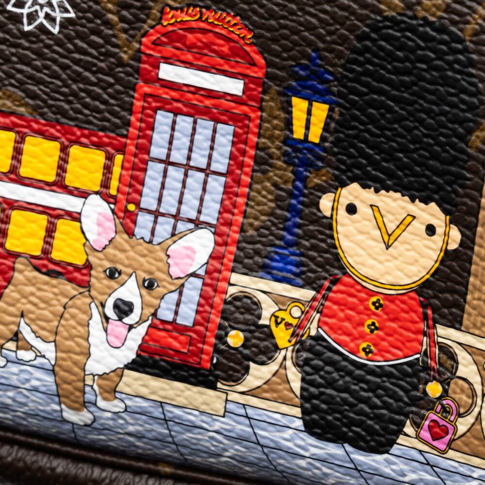 AAA Replica Louis Vuitton LV MINI POCHETTE ACCESSORIES 2021 XMAS LONDON LIMITED EDITION MULTICOLOUR GHW