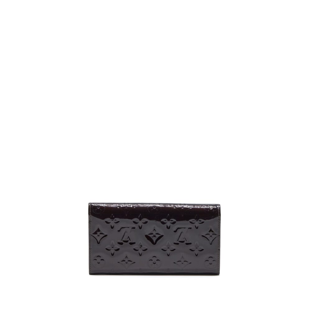 AAA Replica Louis Vuitton LV SARAH LONG WALLET VERNIS AMARANTE GHW