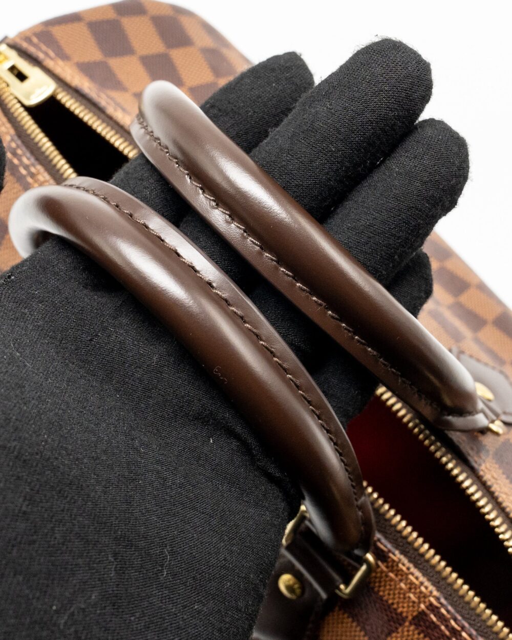 AAA Replica Louis Vuitton LV SPEEDY BANDOULIERE 30 DAMIER EBENE CANVAS GHW