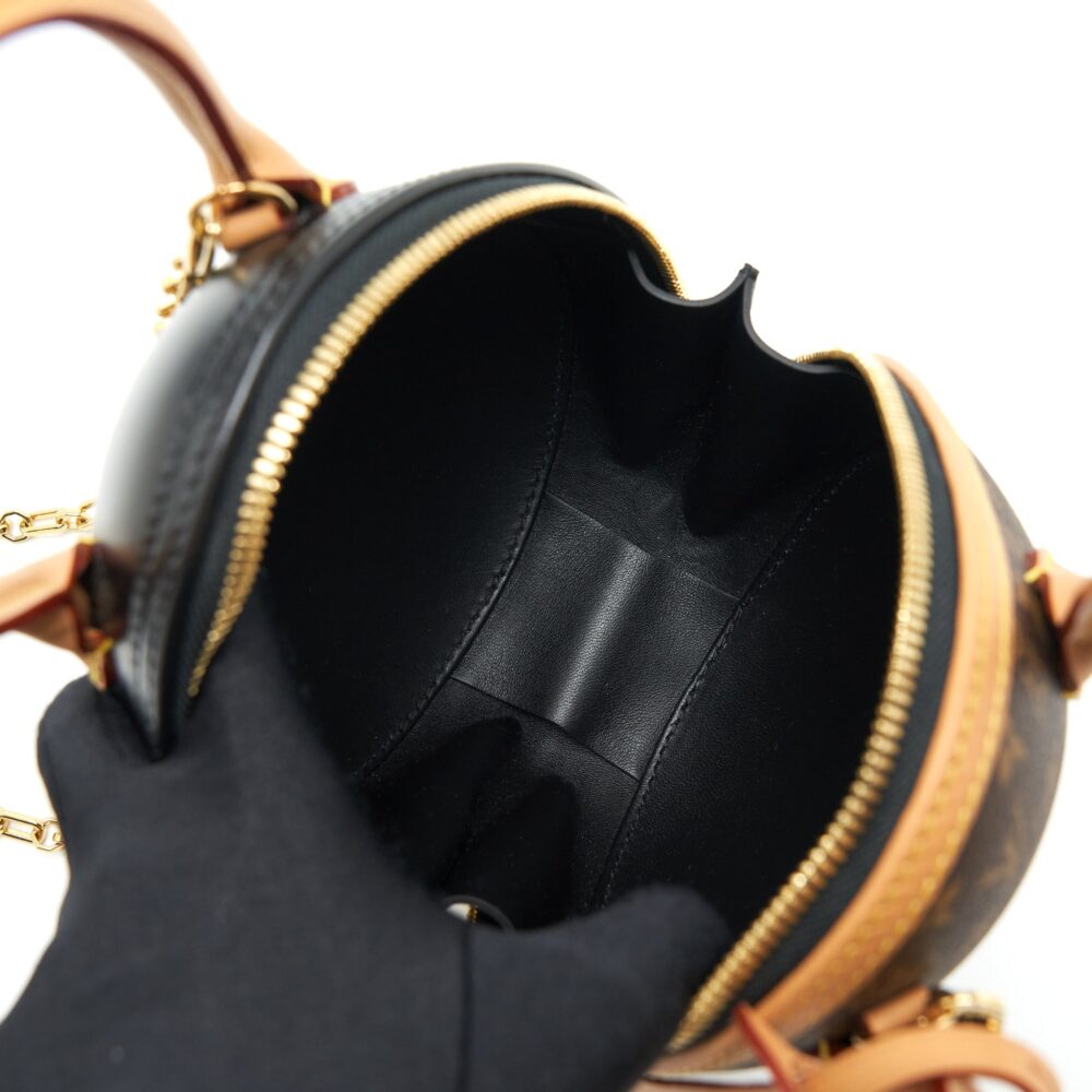 AAA Replica Louis Vuitton LV EGG BAG MONOGRAM CANVAS/BLACK GHW