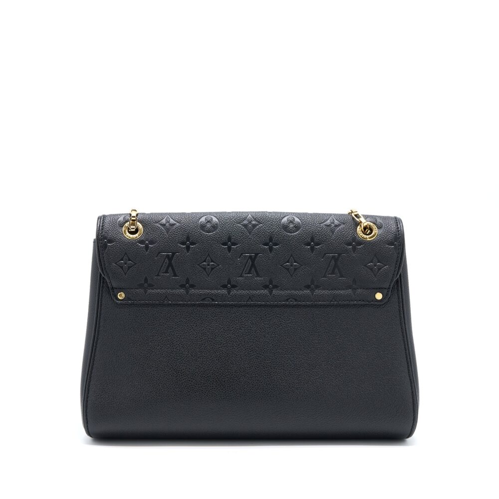 AAA Replica Louis Vuitton LV SAINT GERMAIN CHAIN EMPREINTE BLACK GHW