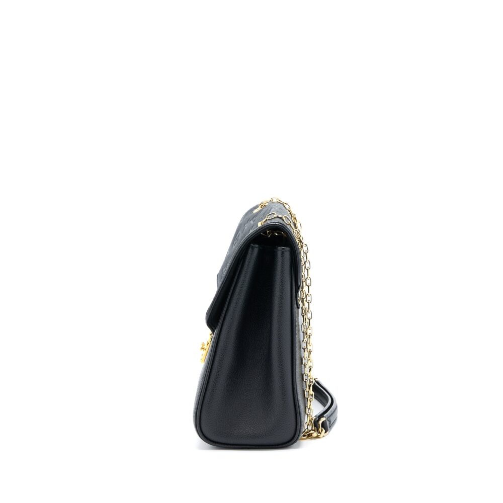 AAA Replica Louis Vuitton LV SAINT GERMAIN CHAIN EMPREINTE BLACK GHW