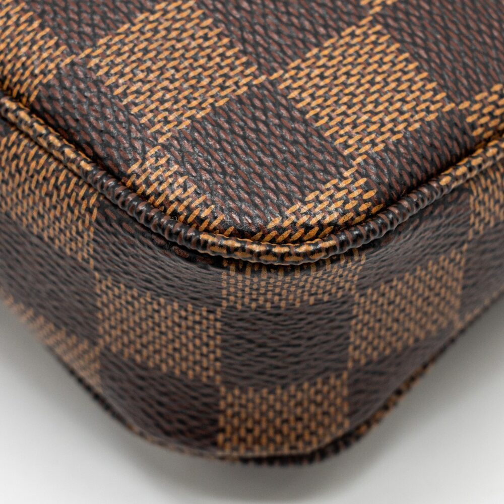 AAA Replica Louis Vuitton LV POCHETTE ACCESSOIRES DAMIER EBENE CANVAS GHW