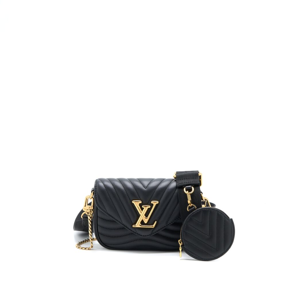 AAA Replica Louis Vuitton LV NEW WAVE MULTI-POCHETTE CALFSKIN BLACK GHW