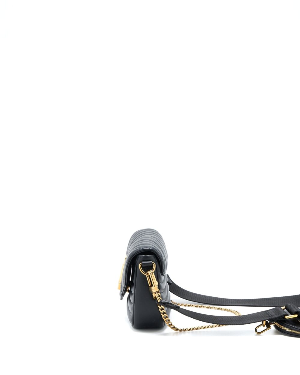 AAA Replica Louis Vuitton LV NEW WAVE MULTI-POCHETTE CALFSKIN BLACK GHW