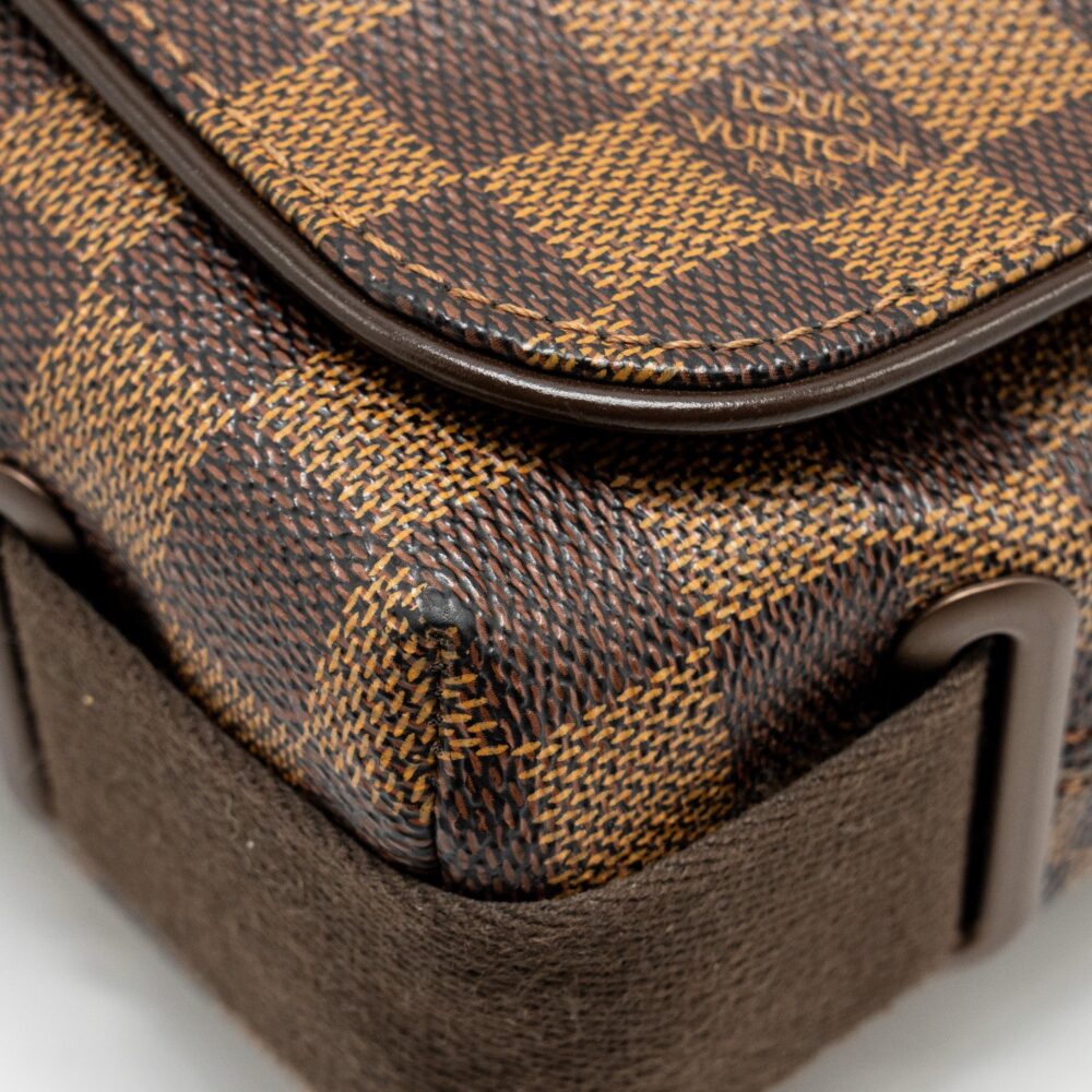 AAA Replica Louis Vuitton LV BROOKLYN PM MESSENGER BAG DAMIER EBENE CANVAS BROWN HARDWARE