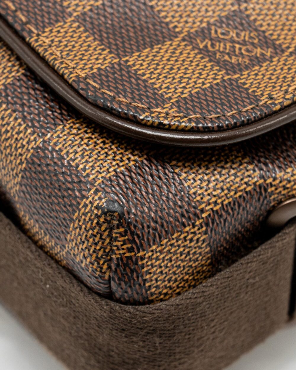 AAA Replica Louis Vuitton LV BROOKLYN PM MESSENGER BAG DAMIER EBENE CANVAS BROWN HARDWARE
