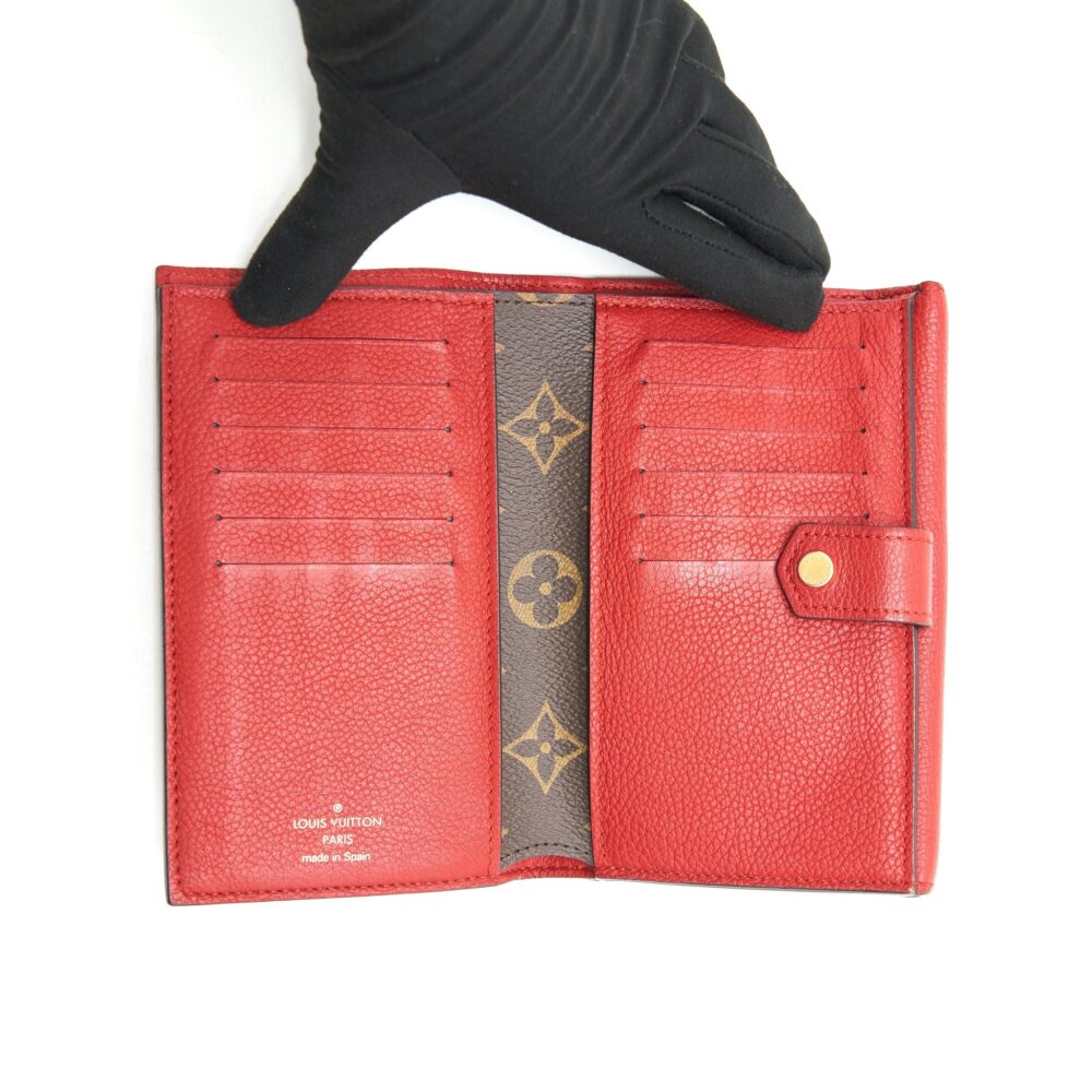 AAA Replica Louis Vuitton LV CERISE MONOGRAM CANVAS PALLAS COMPACT WALLET