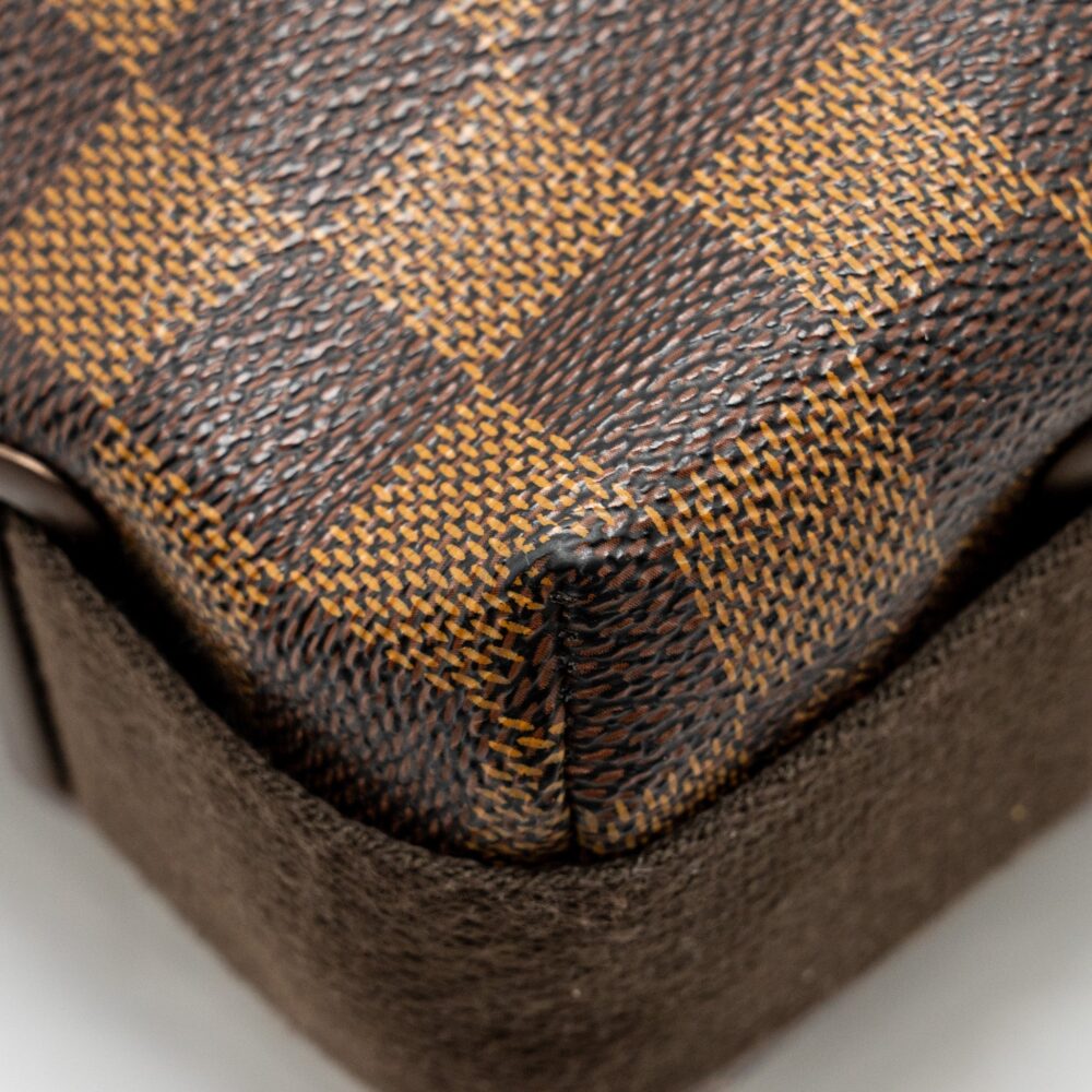 AAA Replica Louis Vuitton LV BROOKLYN PM MESSENGER BAG DAMIER EBENE CANVAS BROWN HARDWARE